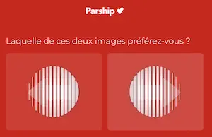 Utilisation d'images pour le test de personnalité Parship Suisse